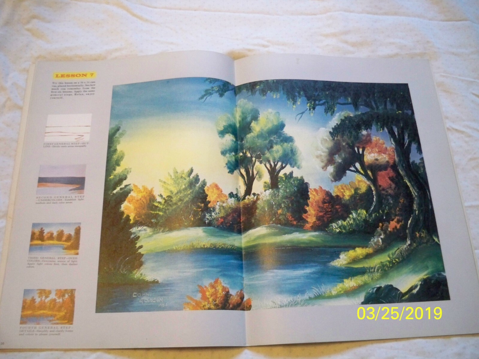 Vtg 1960 Conni Gordon You Can Paint a Picture Book Oil Painting Instructions lot