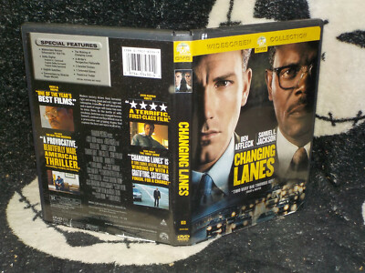 Changing Lanes DVD +Insert Samuel L Jackson Ben Affleck Free