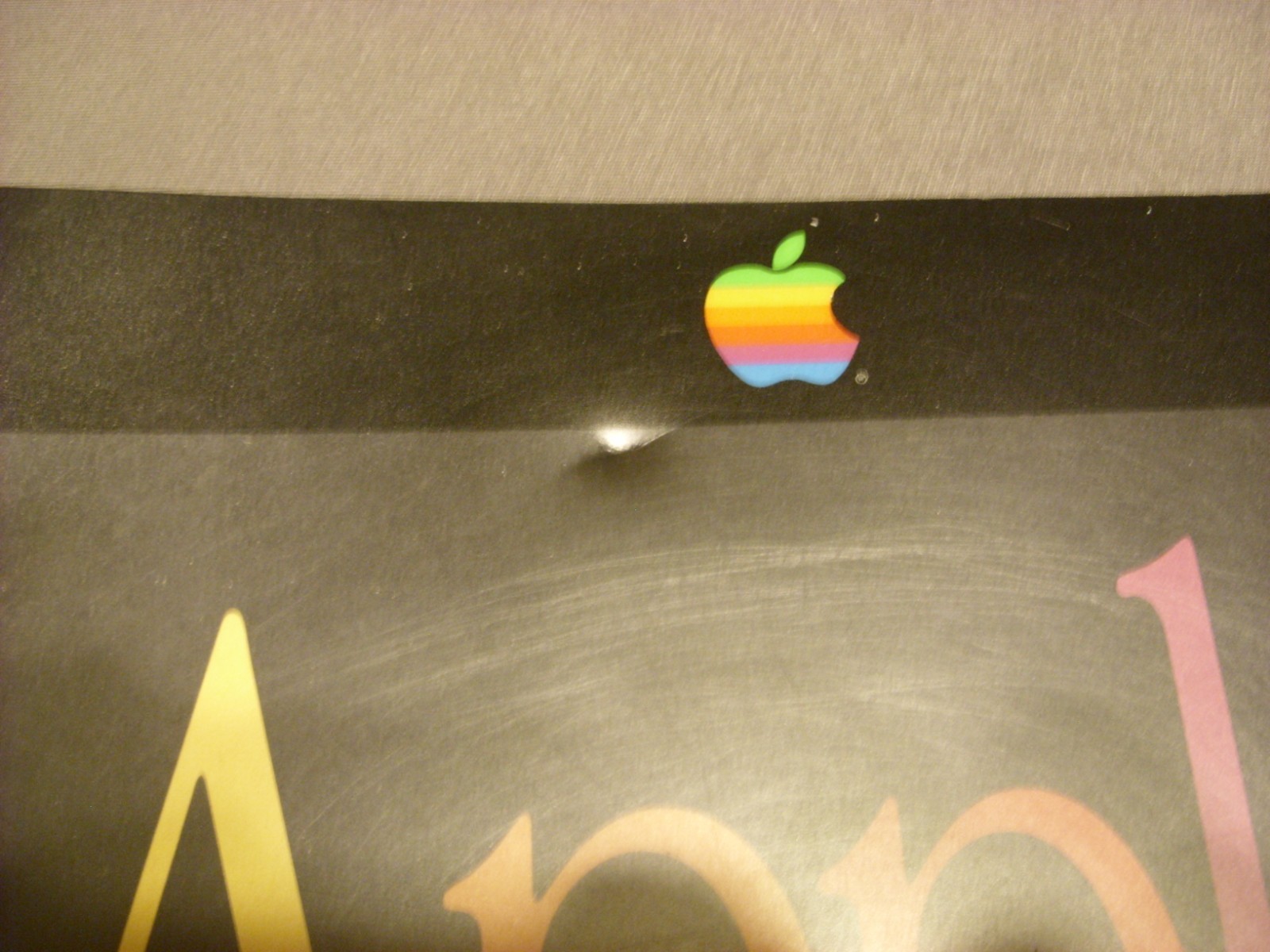 2 Vintage Apple See-Thru Mouse Pads - Rare!