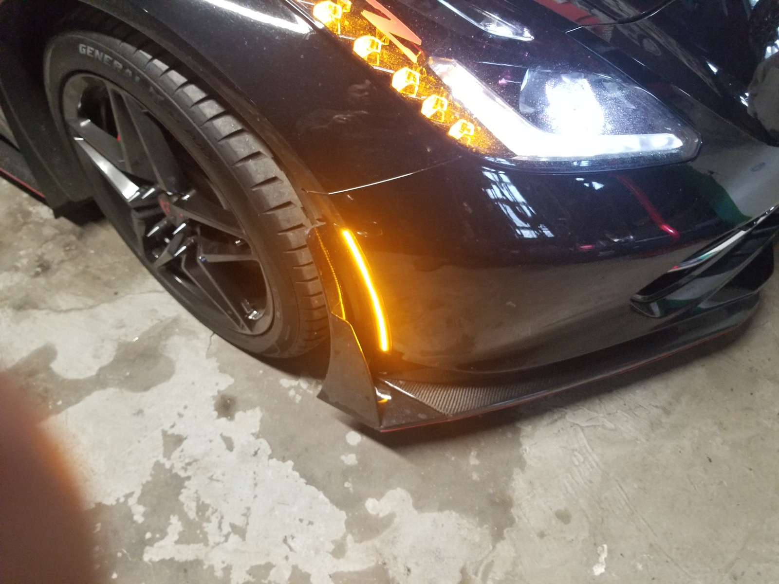 For Chevy Corvette C7 20142019 SMOKED LED Side Marker Light Lamp Red Amber 4PCS eBay