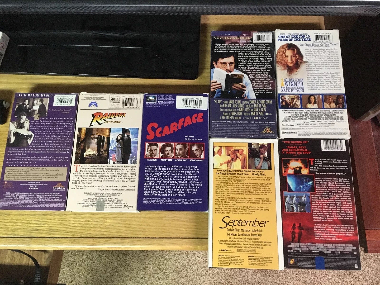 5 Title VHS Lot! Something For Everyone! Raiders Lost Ark, X Files