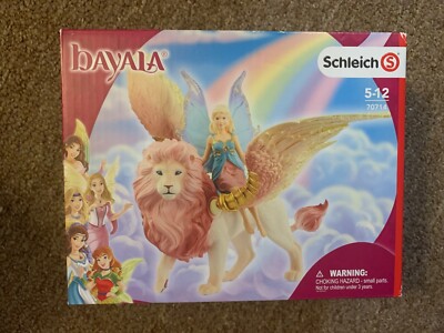 Schleich Bayala 70714 Fairy in Flight on Winged Lion Toy Doll Figure Set NIB
