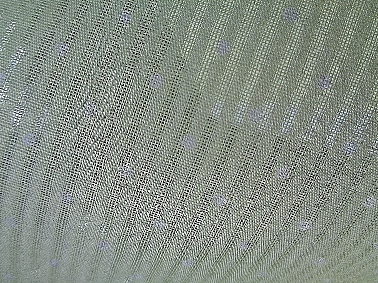 Vintage Sheer Poke A Dot NOS Fabric 3 Yards Pale Yellow