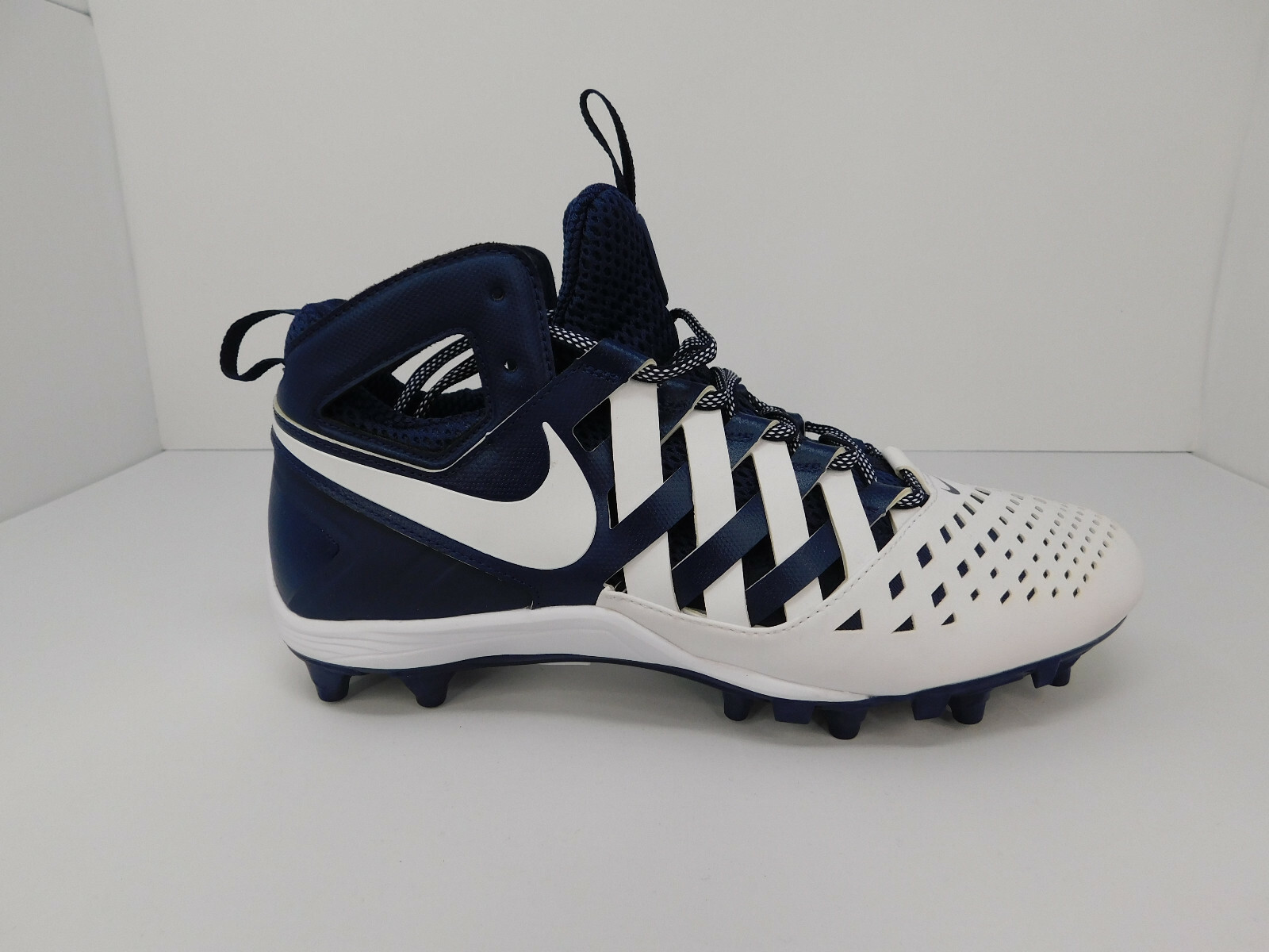 Nike Huarache V LAX Lacrosse Football Cleats Navy/White 807142-410 MEN'S 11.5