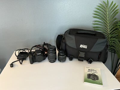 Canon EOS Rebel T3i (600D) DSLR Camera EF-S 18-55mm  EF-S 55-250mm Kit Bundle