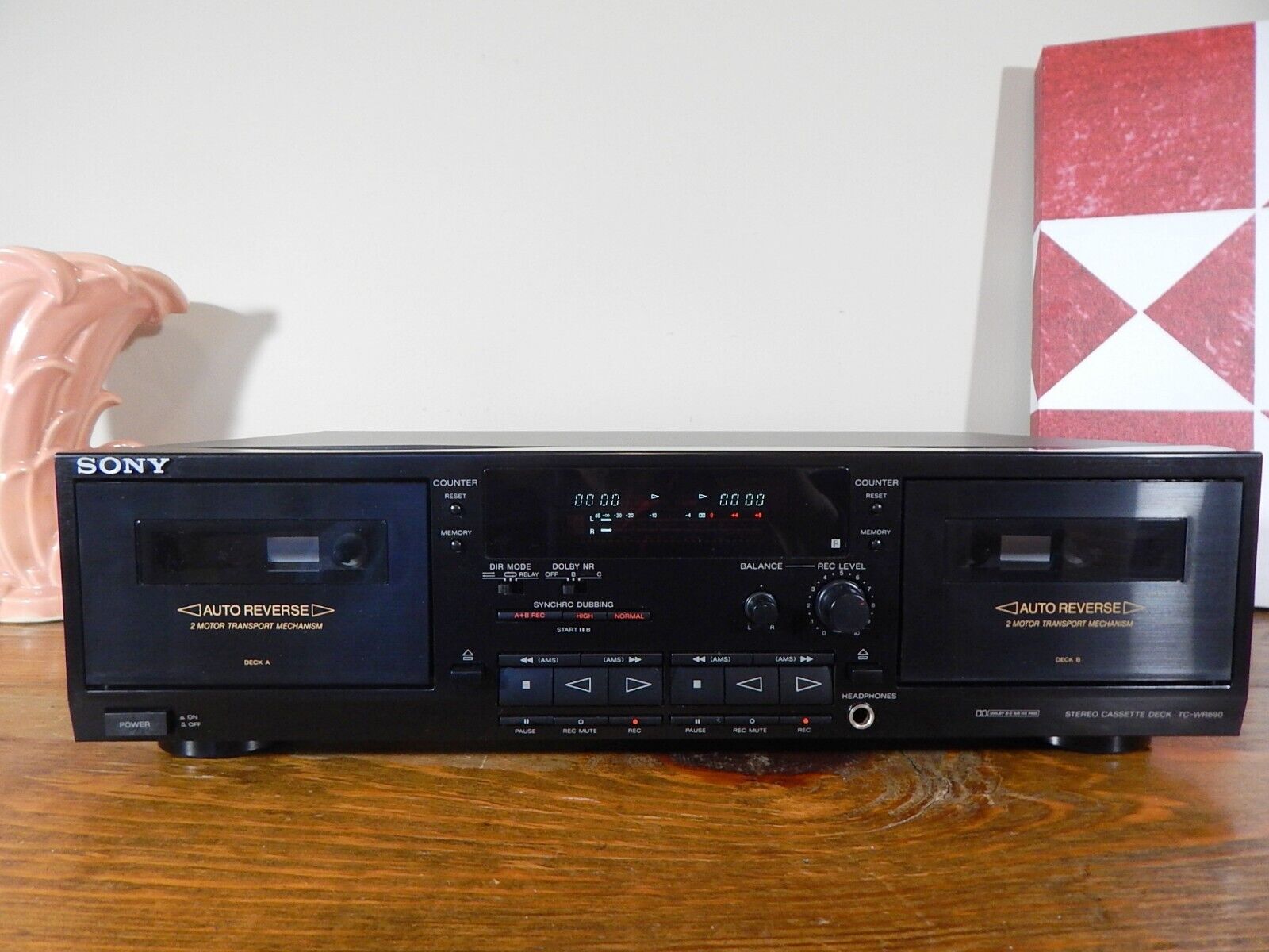 Sony TC-WR690 Stereo Dual Cassette Deck Dolby B,C Tested