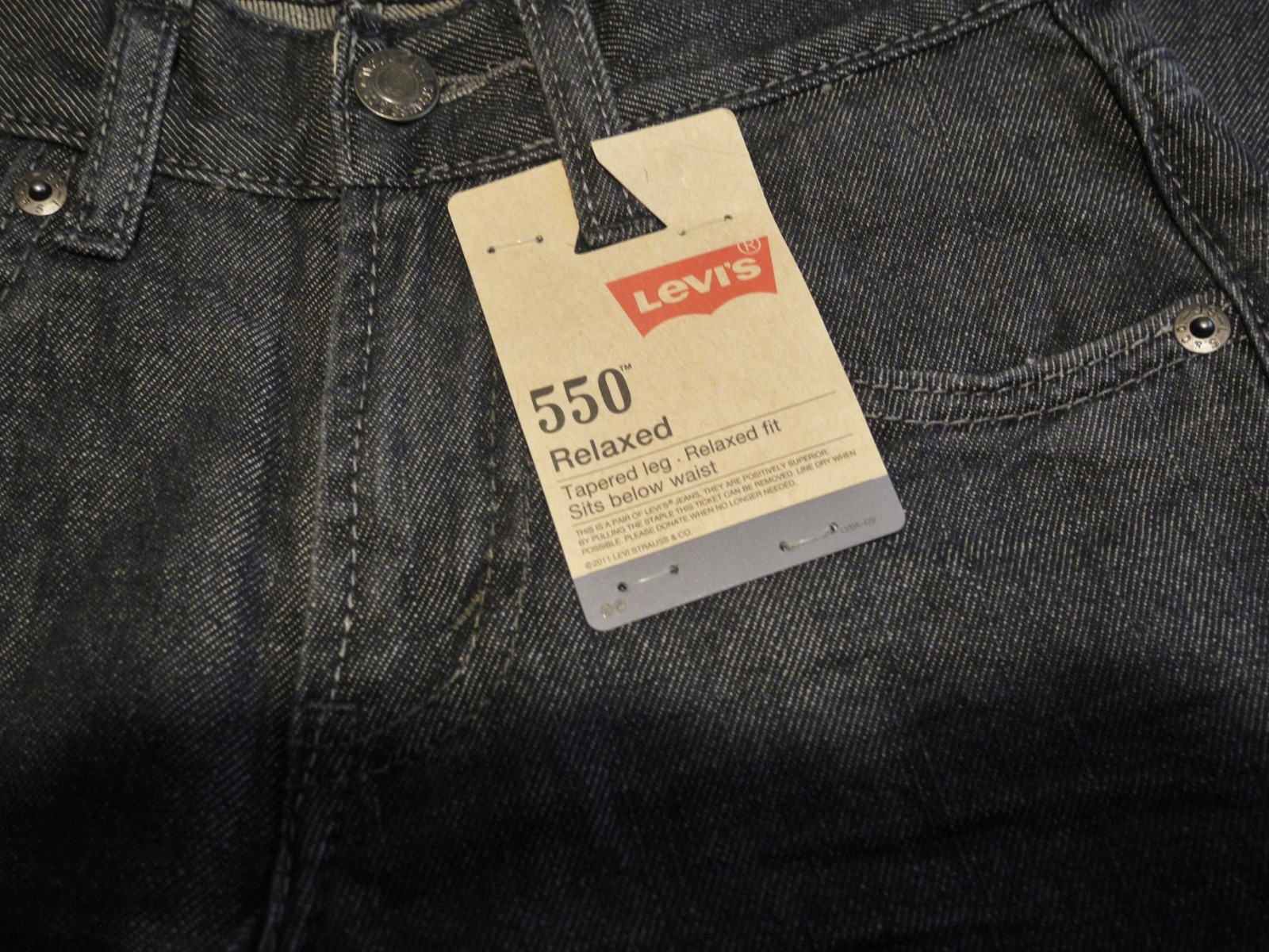 Levi's 550 Boy's Relaxed Fit Tapered Leg Denim Jeans Sz 8 Slim 22 x 22 NWT
