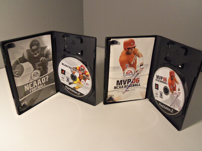 PS2 Game Bundle Lot 2 - NCAA 07 Football - MVP 06 NCAA Baseball