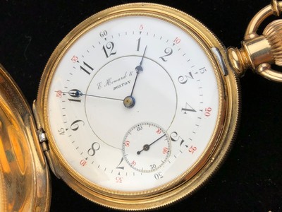 E. Howard & Co. Boston 14k Gold 1880s Split Plate Pocket Watch 147 Grams - Rare