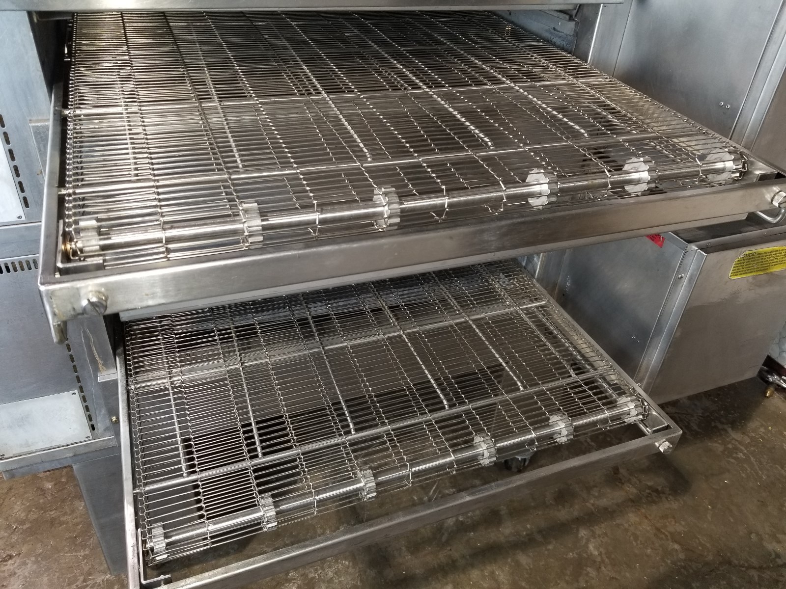 Middleby Marshall PS570  Double Stack Nat Gas Pizza Conveyor Ovens....Video Demo