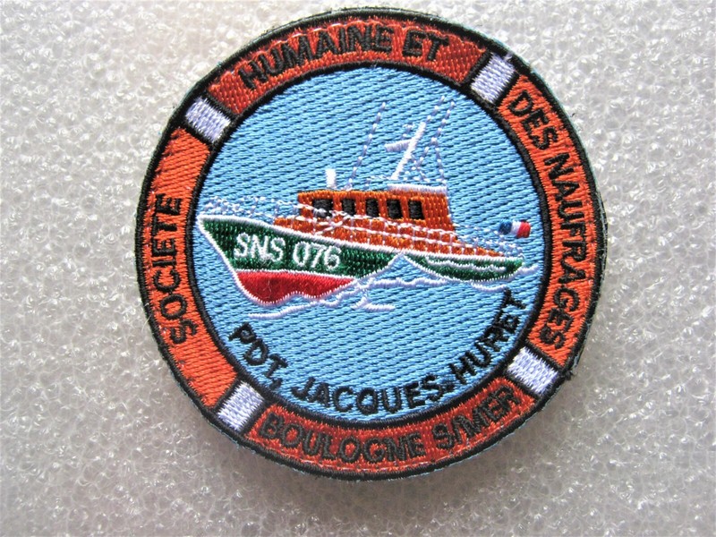 Ecusson Snsm / Shn Sauveteurs En Mer Pdt Jacques Huret Boulogne Sur Mer
