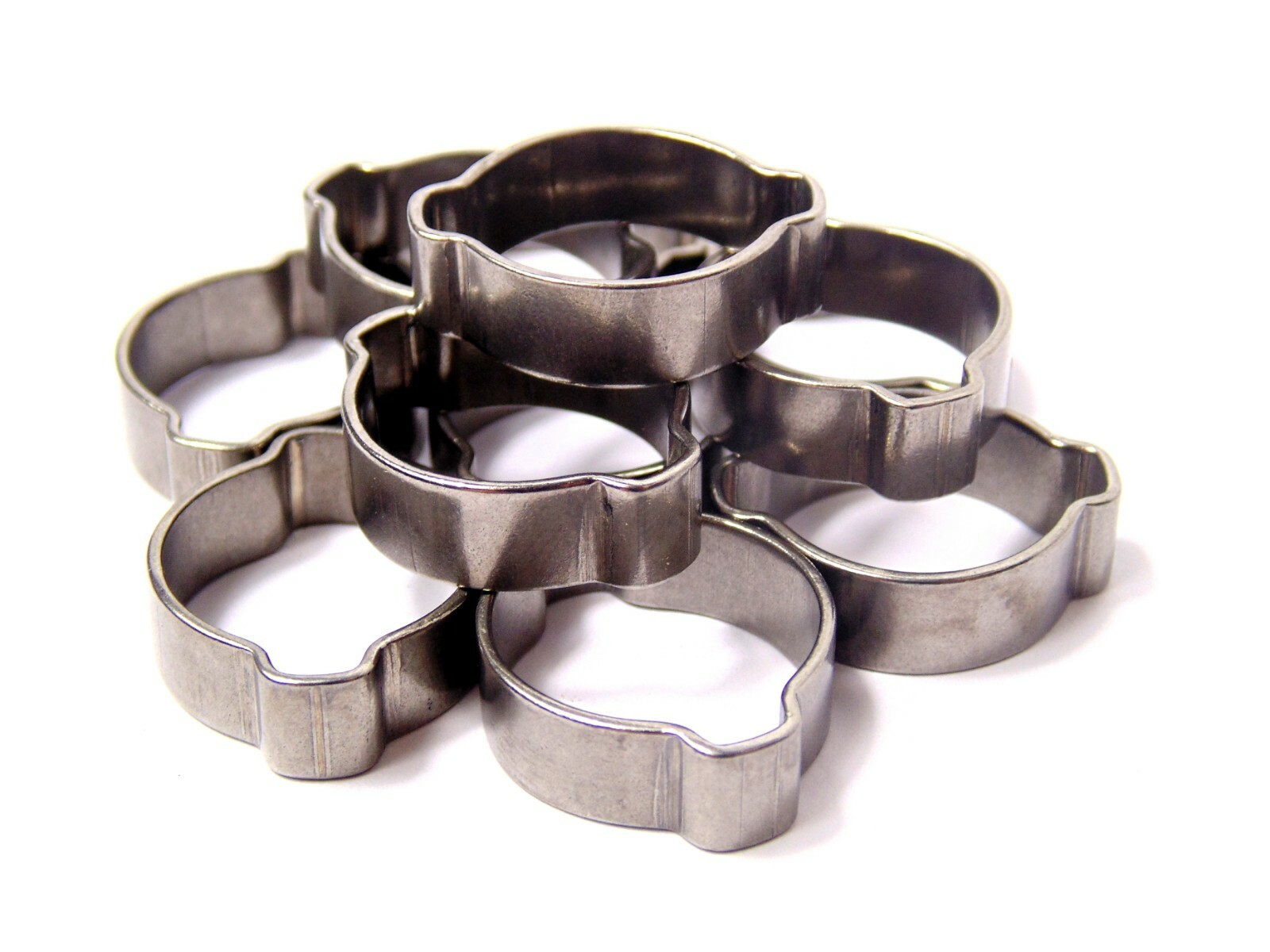 NEW 10 x Double ear crimp clamp 20mm-23mm hose O clips water