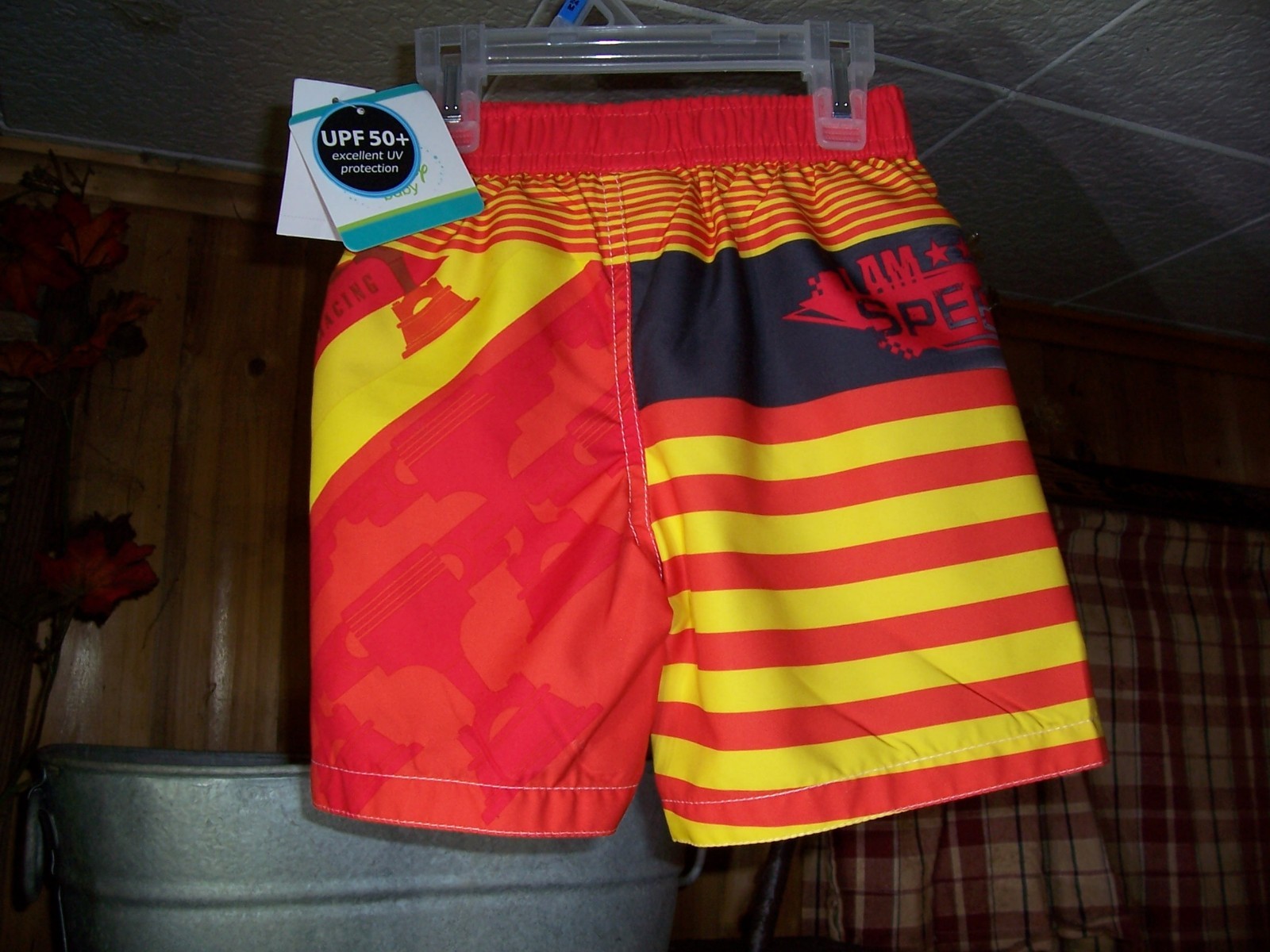 DISNEY CARS TODDLER SWIMMING TRUNKS SIZE 12 MONTHS KIDS BEACH APPAREL SUMMER NEW