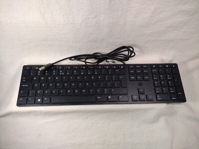 HP 320K USB Wired Keyboard L96909-L31 Black Slim 108 Keys Tested Working 2021 