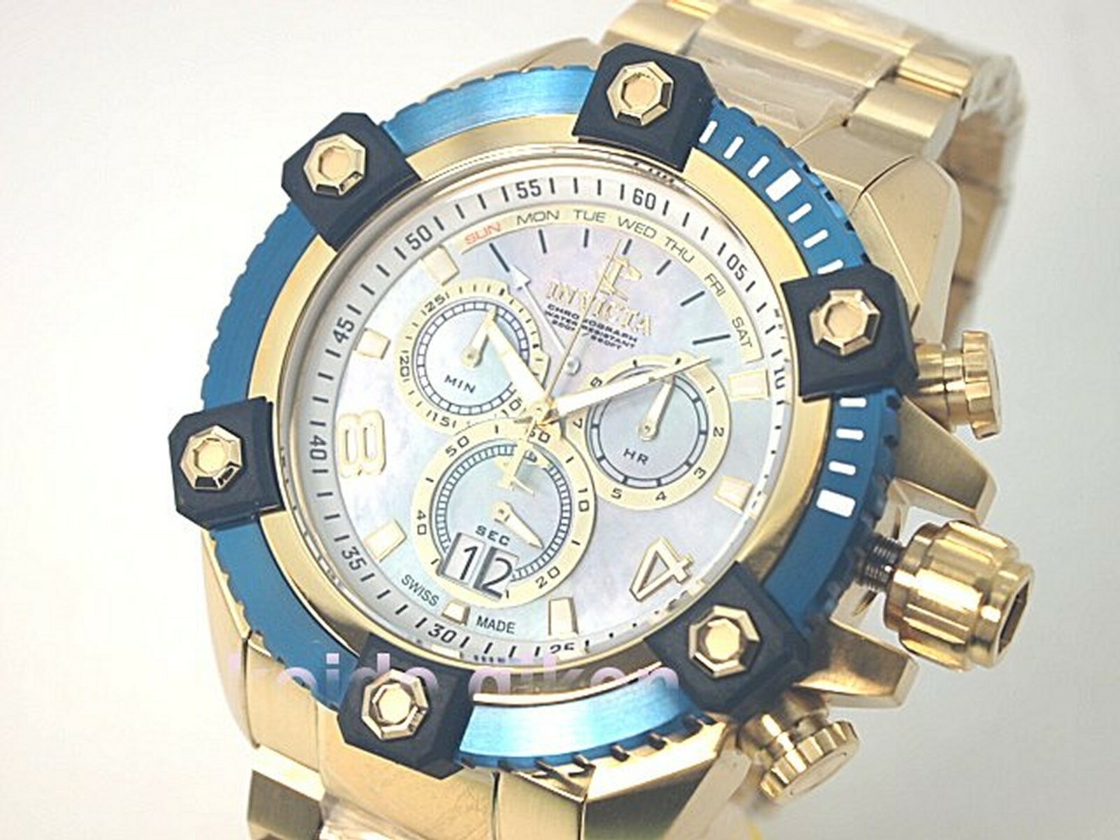 【R&B】Eunique Invicta Men's Chrono 80189 Reserve GRAND OCTANE ARSENAL GOLD