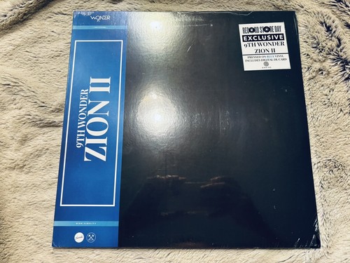 9th Wonder LP￼ 9TH WONDER Zion II Blue Double Album Vinyl LP Record RARE