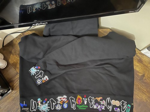 Pre-owned Supreme Aoi Icons Hooded Sweatshirt Large With  Sticker Black