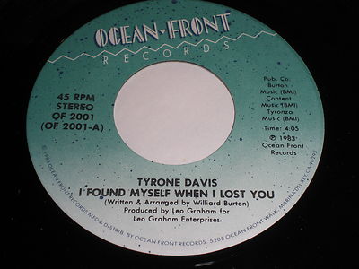 Tyrone Davis - I Found Myself When I Lost You / (Instrumental) 45 - Soul