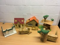 sylvanian families treehouse and log cabin