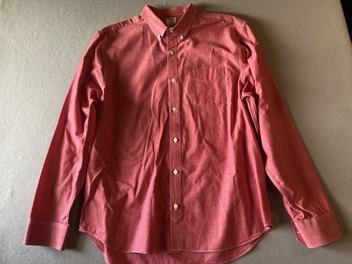 bonobos品 BONOBOS Men's Shirt Extra Large Red Button Down Chambray