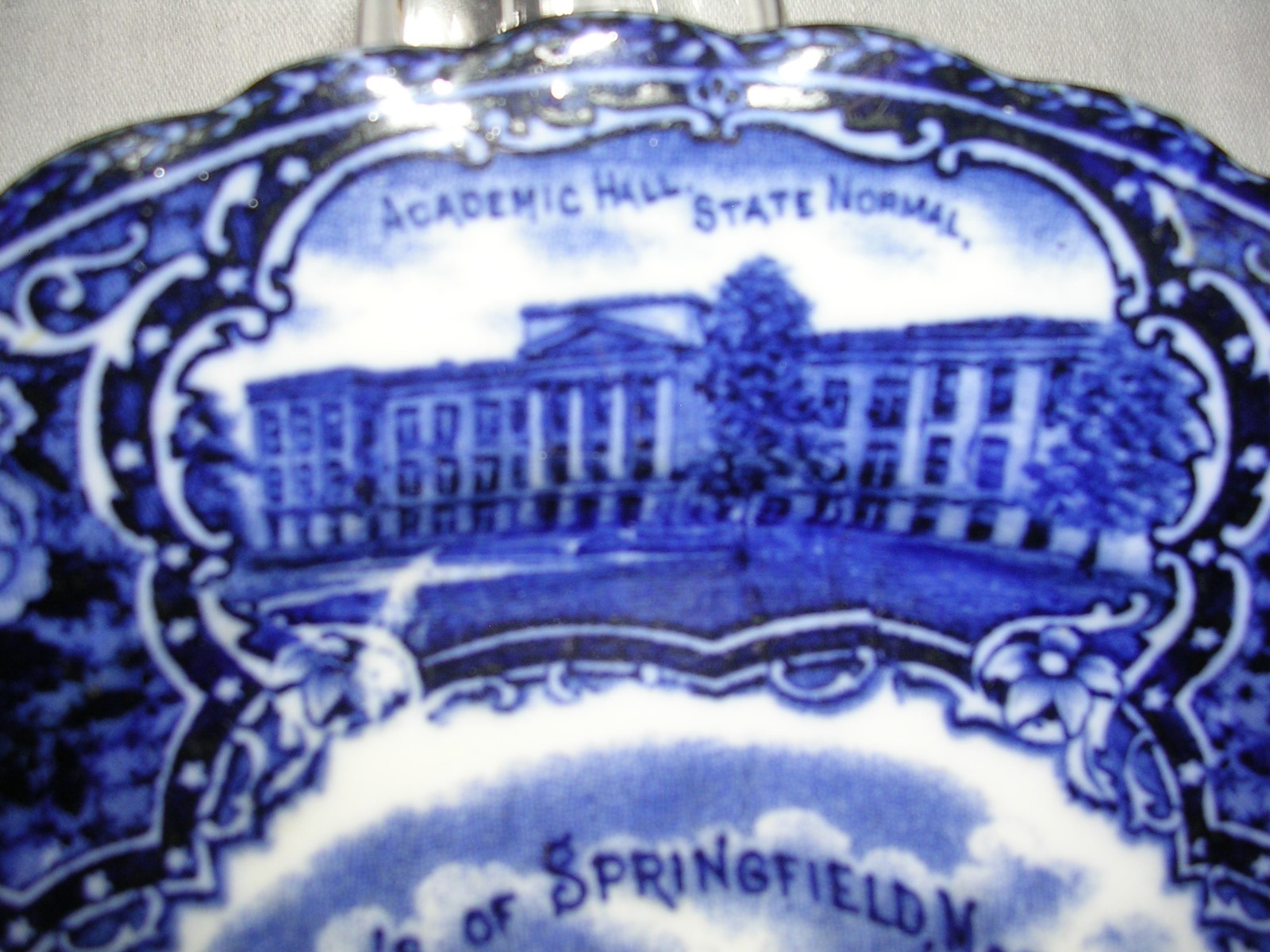 Antique Views of Springfield Mo. Plate - Beautiful Flow Blue