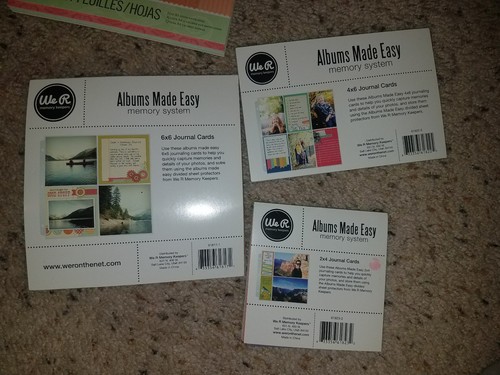 Lot of 4 Cardstock Planner 3 Set Journal Cards Designer paper Scrapbook 6x6 we r