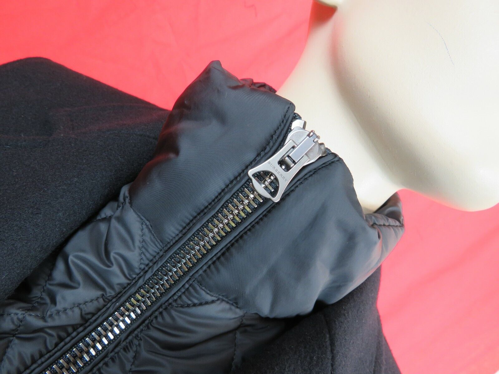 BURBERRY BURBERRY LYNDSON 3-IN-1 BLACK WOOL CASHMERE QUILTED VEST WARMER TRENCH COAT XXL