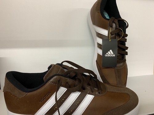 NEW MEN'S ADIDAS ADICROSS V GOLF SHOES BROWN F33393 9.5 M