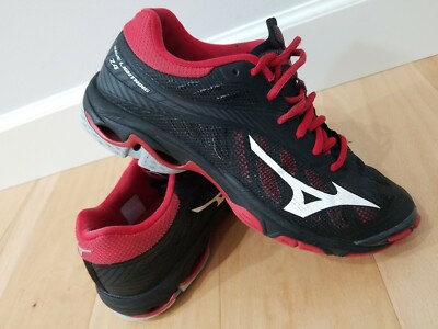 31cm MIZUNO Volleyball Shoes Wave Lightning Z4 MID Black White Blue US13