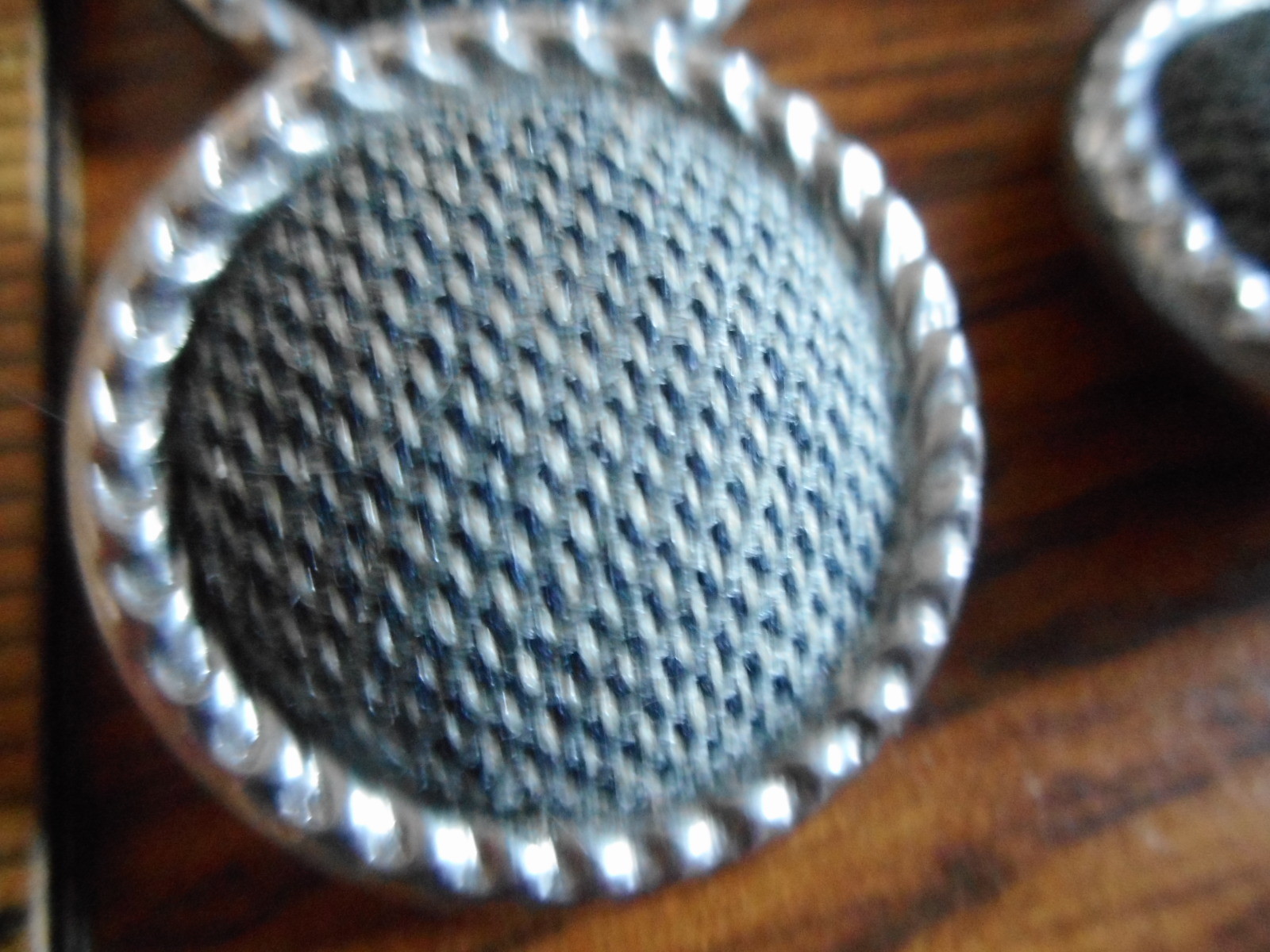 VINTAGE STORM SEW BEST Silver BUTTON LOT 11 Unusual BLACK NAVY Coat Jacket