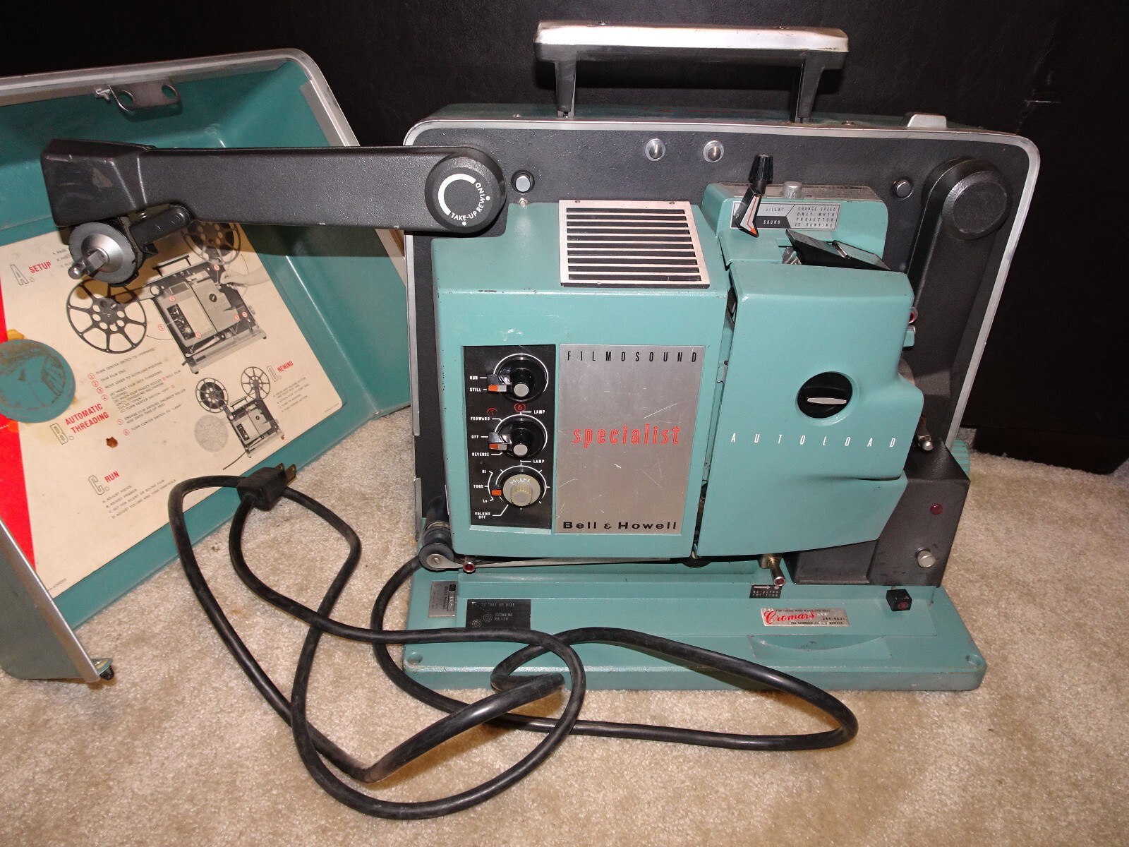 Bell & Howell II 16mm映写機 Exc Working! Vintage Bell & Howell 240 Rare bayonet mount