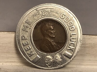 1946-D Cent Encased Penny Russell H Fluent Good Government  Free Shipping