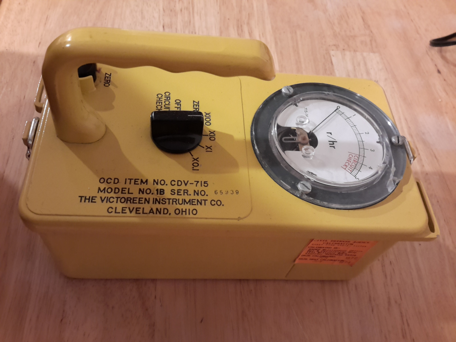 VINTAGE CIVIL DEFENSE CD V-777-1 SHELTER RADIATION DETECTION KIT