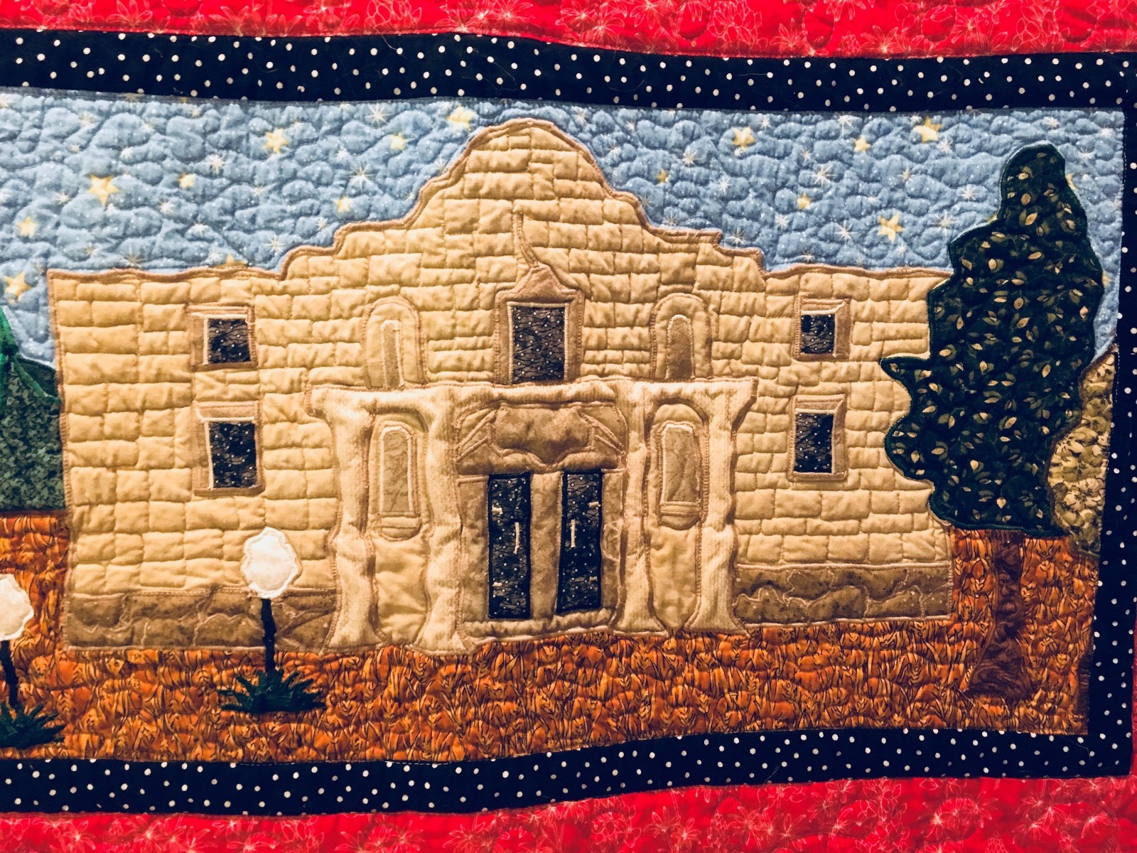 Hand Made WALTZ ACROSS TEXAS Appliquéd/Embroidered Patchwork Quilt/Wall Hanging