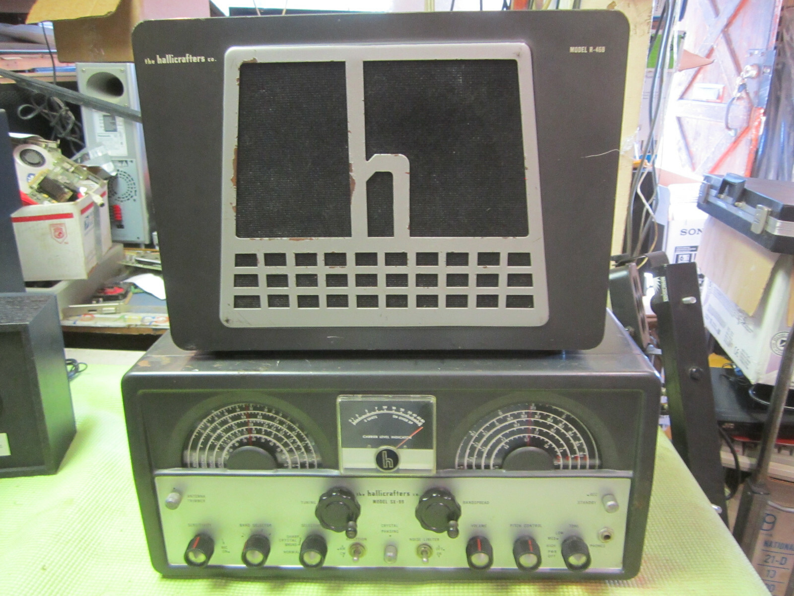 Hallicrafters SX99 Shortwave Ham Radio Receiver + R46B Speaker Both