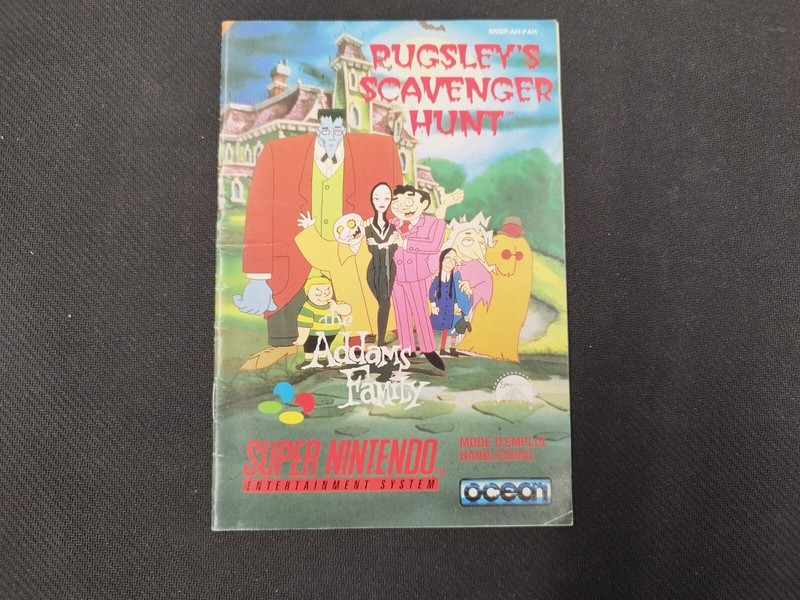 Notice Seule Pugsley'S Scavenger Hunt Super Nintendo Snes