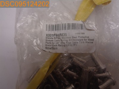 Qty =50 Muzata 1/8'' Railing Kit Hardware for Wood Posts CR13,CP1,T316,110961866