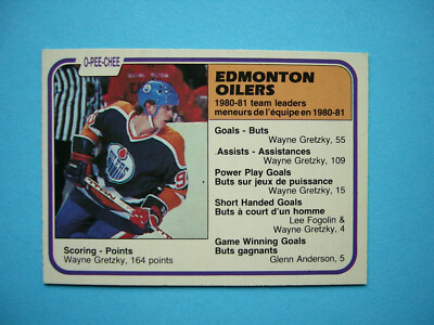 NHL O-Pee-Chee カード 1978年 1981/82 O-PEE-CHEE NHL HOCKEY CARD #126 WAYNE GRETZKY