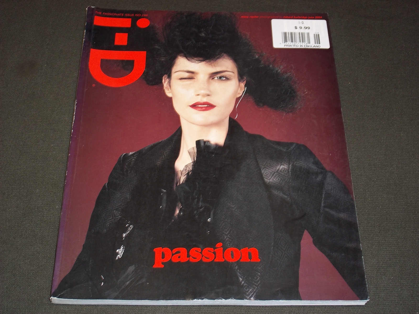 2004 JUNE I-D MAGAZINE - MISSY RAYDER - HIGH END FASHION - L