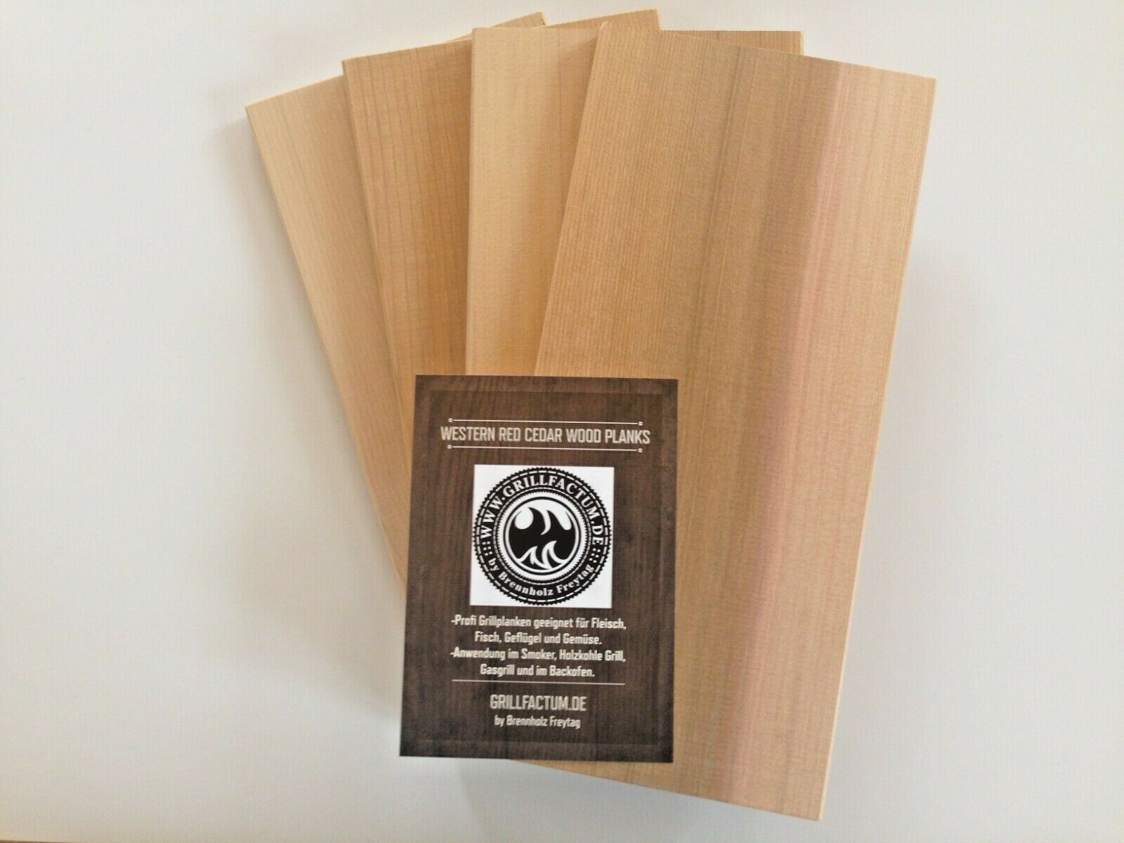Grillplanke Grillbretter BBQ Zedernholz Brett Räucherbrett Aroma Grillbrett 4St.
