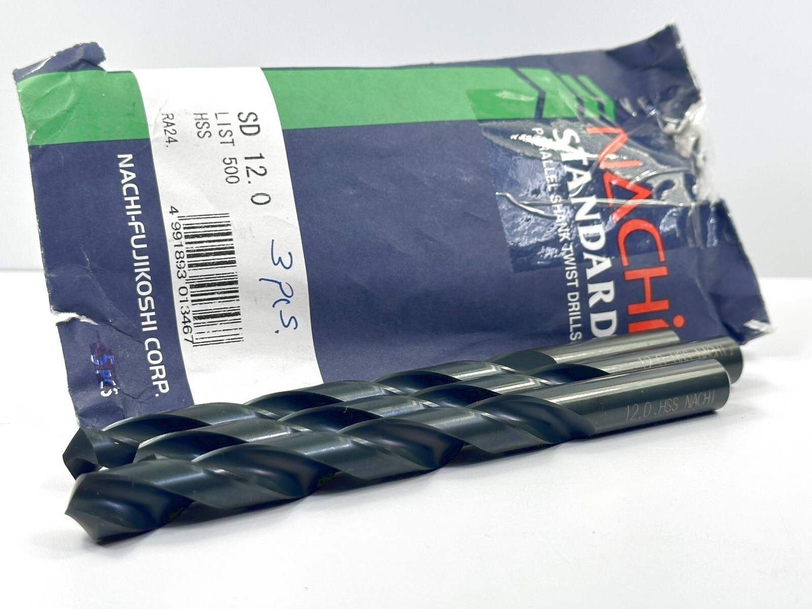 nacha　0417 NACHI SD 12.0mm HSS New Standard Parallel Shank Twist Drills