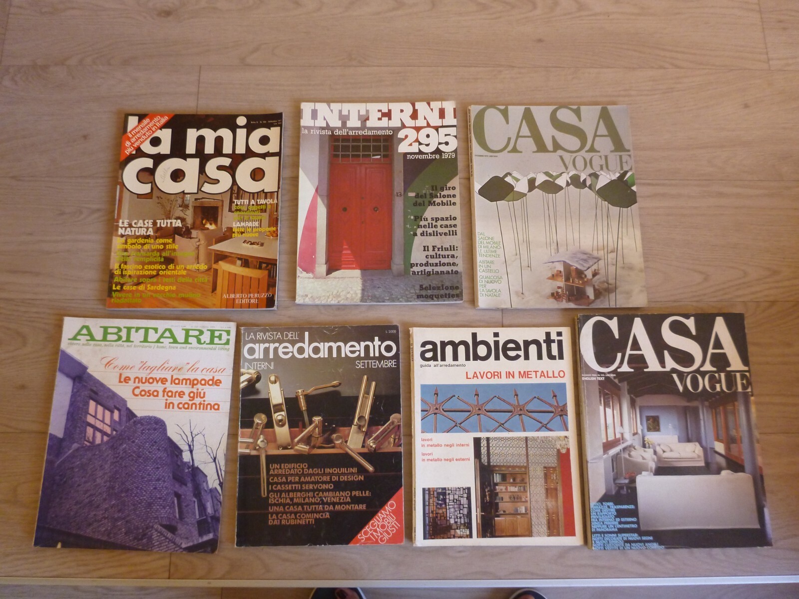 LOTTO 7 RIVISTE ARREDAMENTO DESIGN ANNI 60-70-80 INTERNI