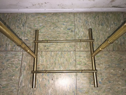 Vintage Metal Bamboo Style Hall Butler Valet Brass Tone