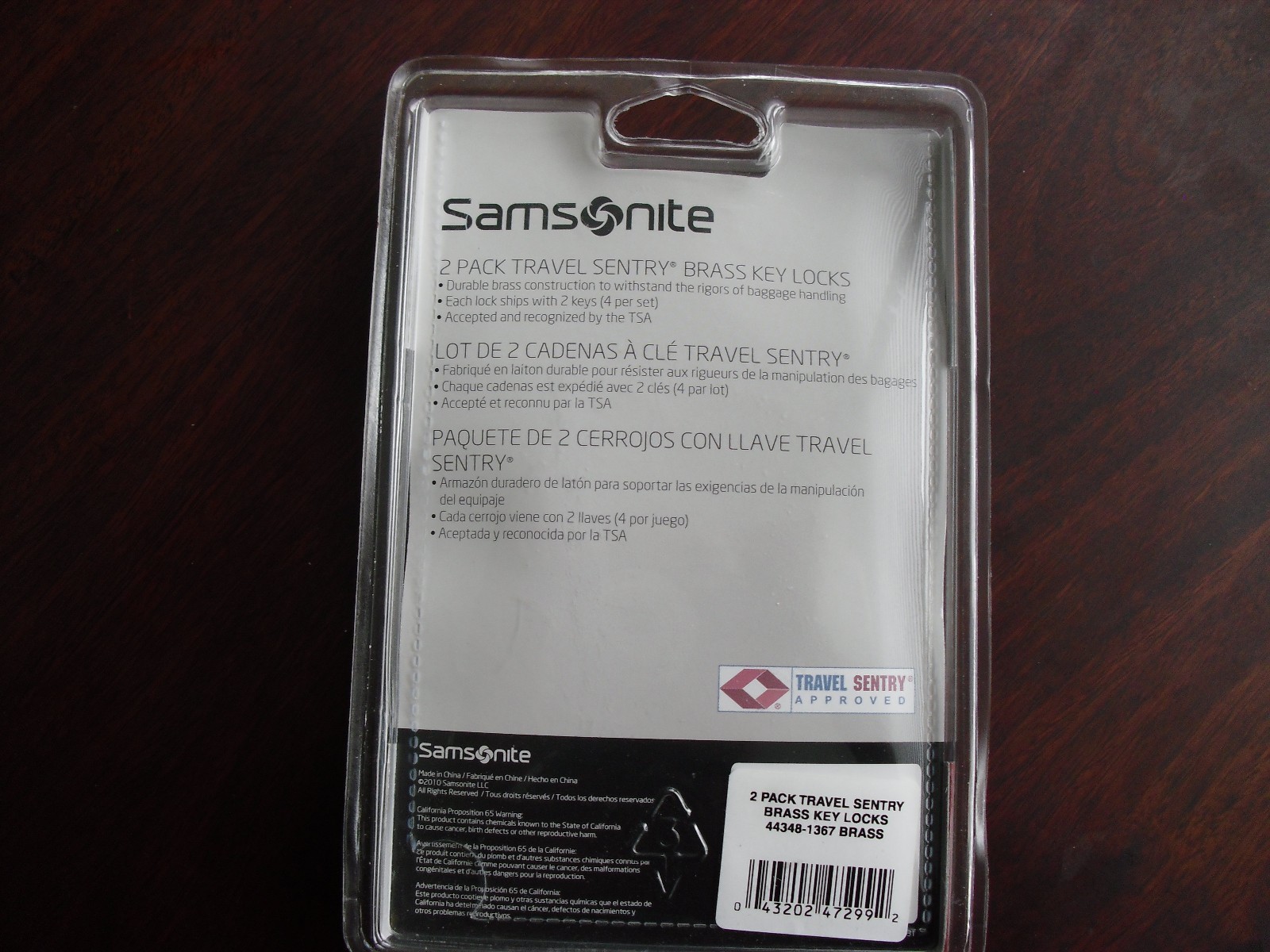 Two pack New Lock Samsonite Travel Sentry brass Original Package 4 Keys # 624