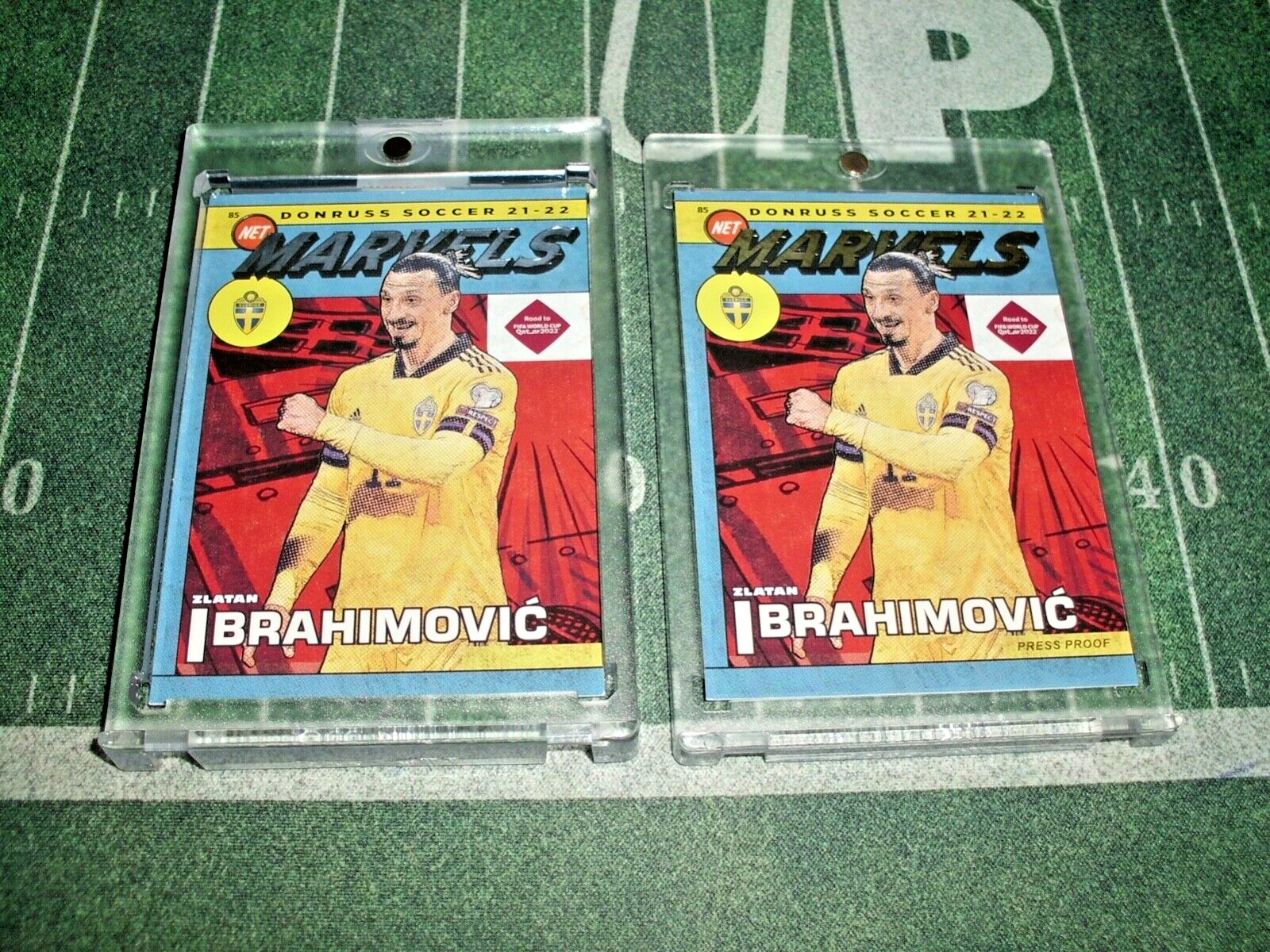 2021-22 Donruss Net Marvels Zlatan Ibrahimovic LOT Gold Press Proof + Base📈🔥