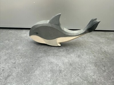 Ostheimer Holzfigur großer Wal ,wie neu Holzspielzeug Arche Noah 17 cm original