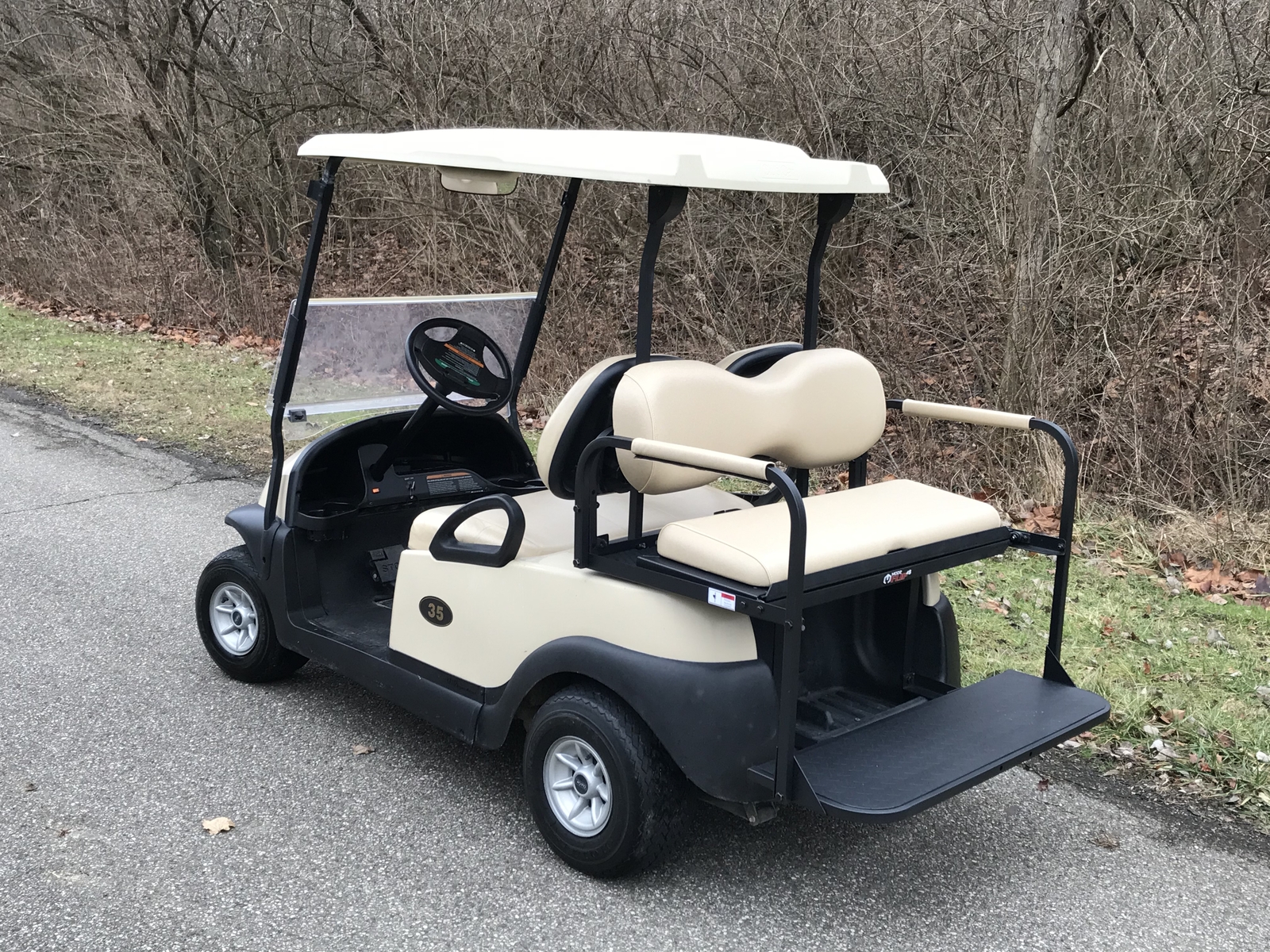 MODZ Flip4 Club Car Precedent 2004UP Golf Cart Rear Flip Back Seat Kit