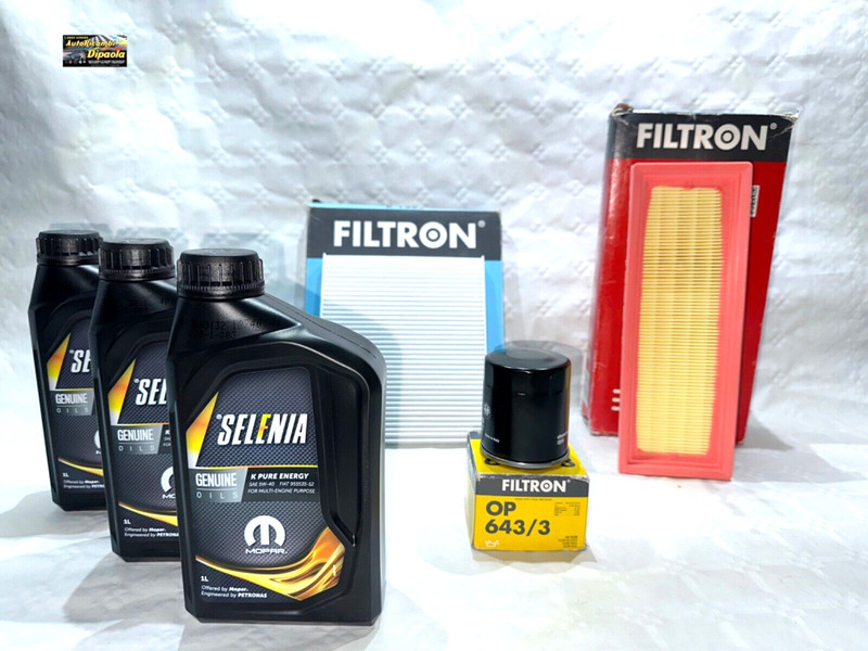 Kit Tagliando Fiat 500 Panda 169 312 1.2 Benzina 44 51 Kw K-Pure En Selenia 5w40