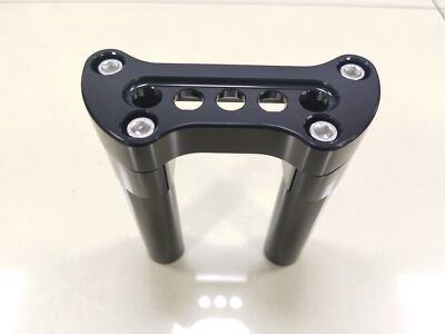 Black 5.5'' Handlebar Risers 1'' Top Clamp For Harley Sportster 1200 883 Road King