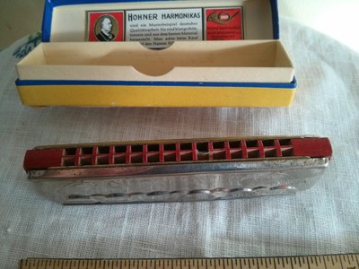 Vintage Hohner harmonica, made in Germany